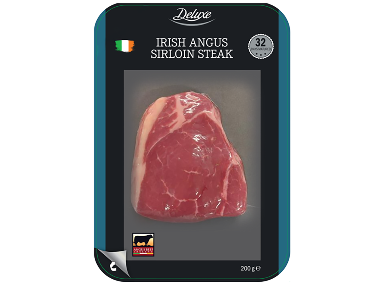 Steak de surlonge de bœuf Angus irlandais, 32 jours de maturation, 200g.