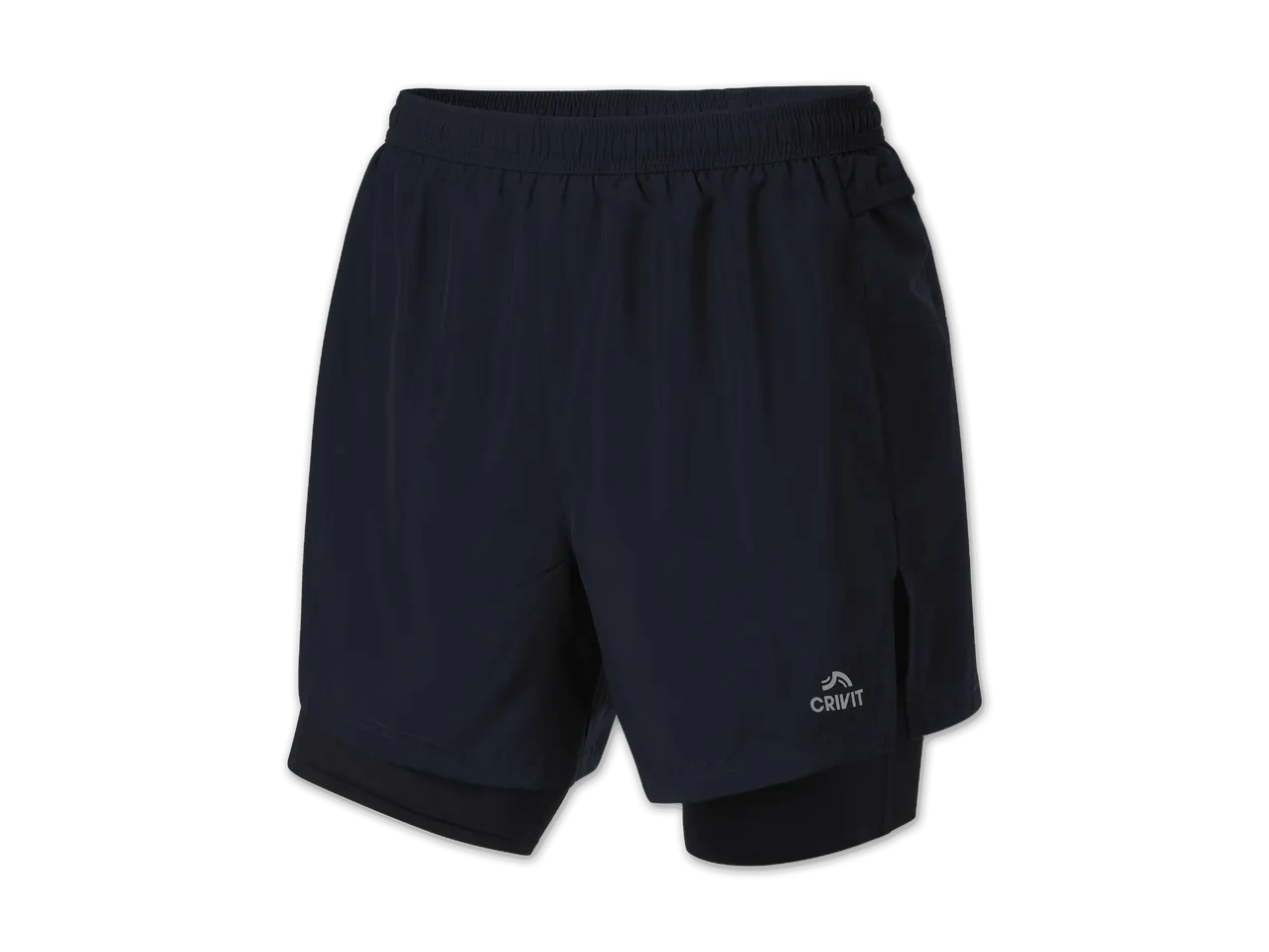 CRIVIT 2-in-1 Laufshorts in dunkelblau.