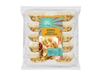 Food Festival Gyoza Korean Chicken BBQ, a package of dumplings with cooking instructions.