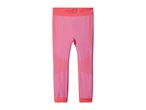 Pink and coral athletic leggings with textured panels