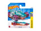 Legetøjsbil i krokodilledesign på emballage med Hot Wheels-logo og produktinformation.