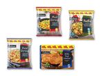 Culinea frosne måltider: Nasi Goreng, Bami Goreng, Paella og XXL svinekoteletter.