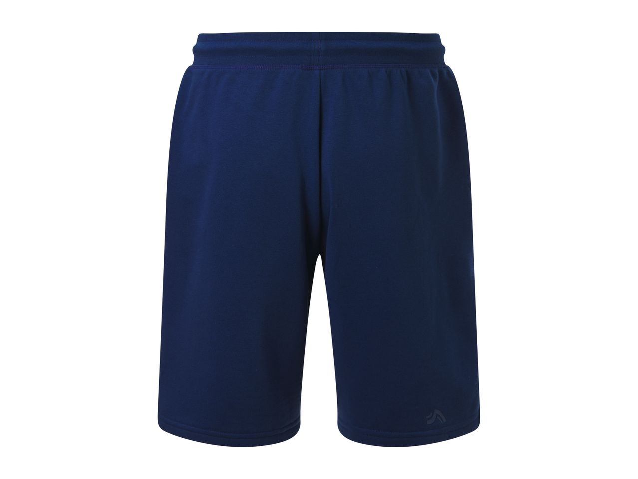 Navy blue athletic shorts.