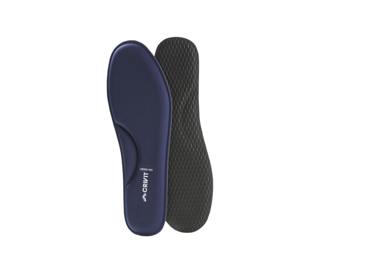 Kaks sinist Crivit mäluvahust sisetalda, üks Crivit logo ja IAN numbriga.