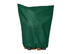 Green plant protection cover over several potted plants