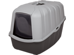Zoofari Cat Litter Tray / Pet Carrier, grey and dark grey, with a translucent door