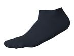 Single dark blue ankle sock, isolated on a white background.