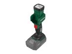 Cordless work light with a 2.0Ah battery pack, featuring a green and black design.