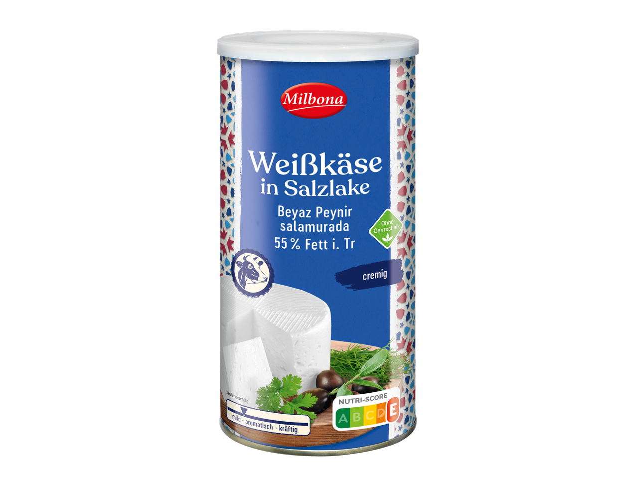 Milbona Weißkäse in Salzlake, 55% Fett i. Tr.