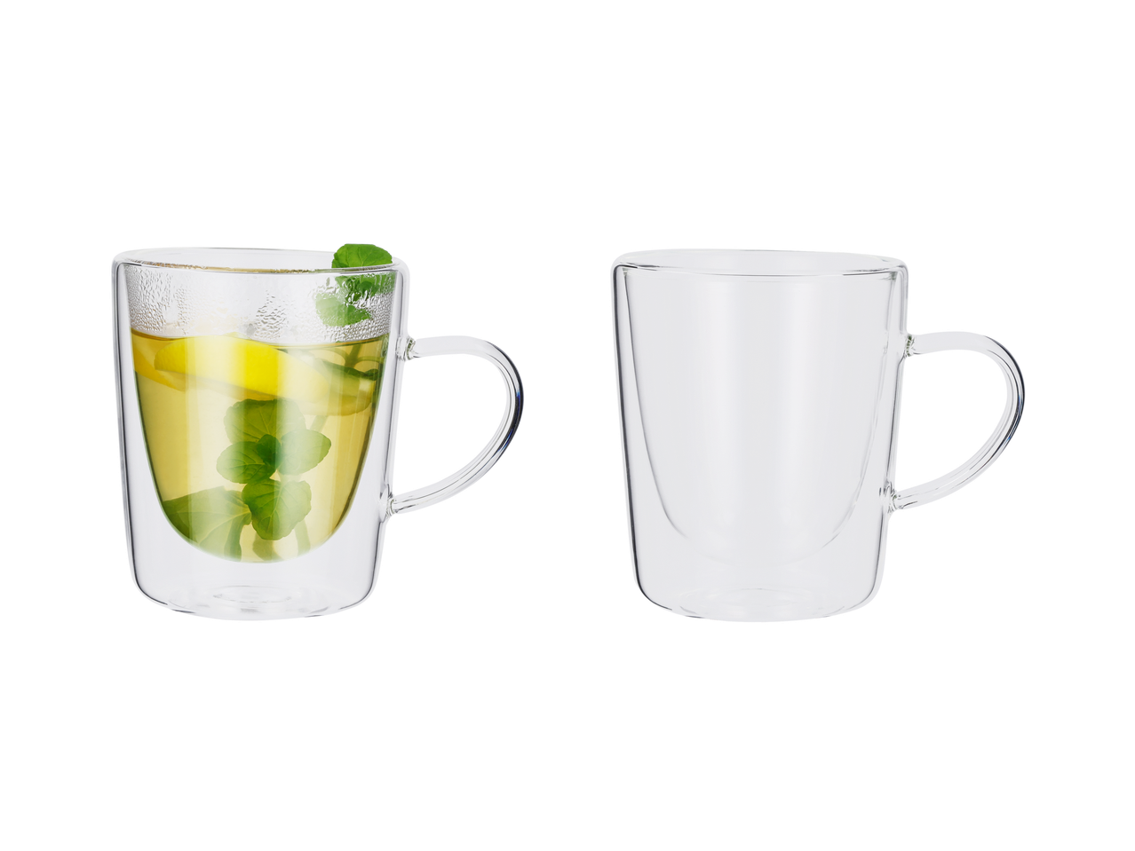 Canecas térmicas Silvercrest® com chá e uma caneca vazia