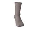 Single light brown sock with a ribbed cuff, shown on a white background.