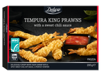 Deluxe tempura karaliskās garneles ar saldo čili mērci, saldētas, 200g.