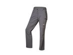 Pantaloni da trekking grigi con cerniere e tasche.
