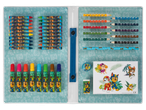 Paw Patrol crayons, colored pencils, and markers in a case.