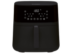 Черен фритюрник с горещ въздух Silvercrest с дигитален дисплей, показващ 180°C.