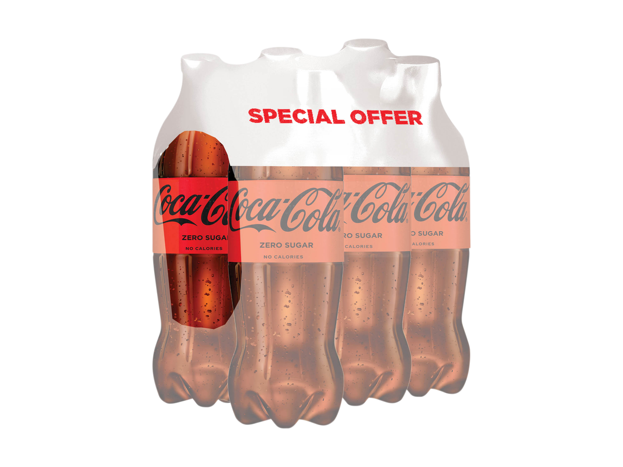 Coca-Cola Zero Sugar 4-pack with a 'Special Offer' label