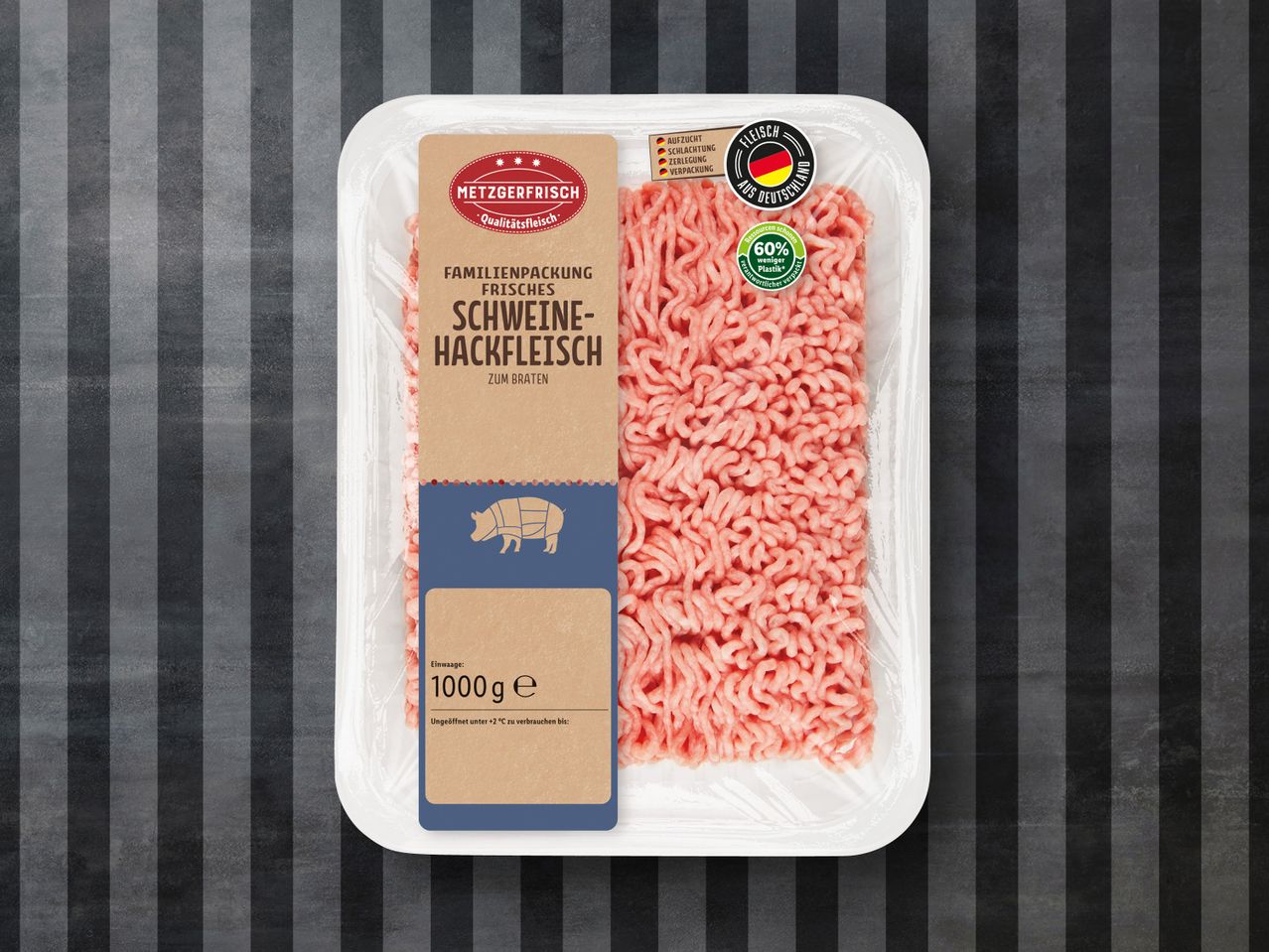 Gehe zu Vollbildansicht: Metzgerfrisch Frisches Schweine-Hackfleisch XXL - Bild 1