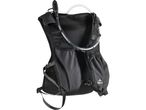 Black Crivit hydration vest with clear drinking tube and bite valve