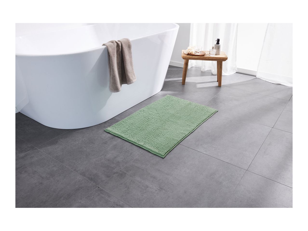 Go to full screen view: Livarno Home Bath Mat - Green - Image 6