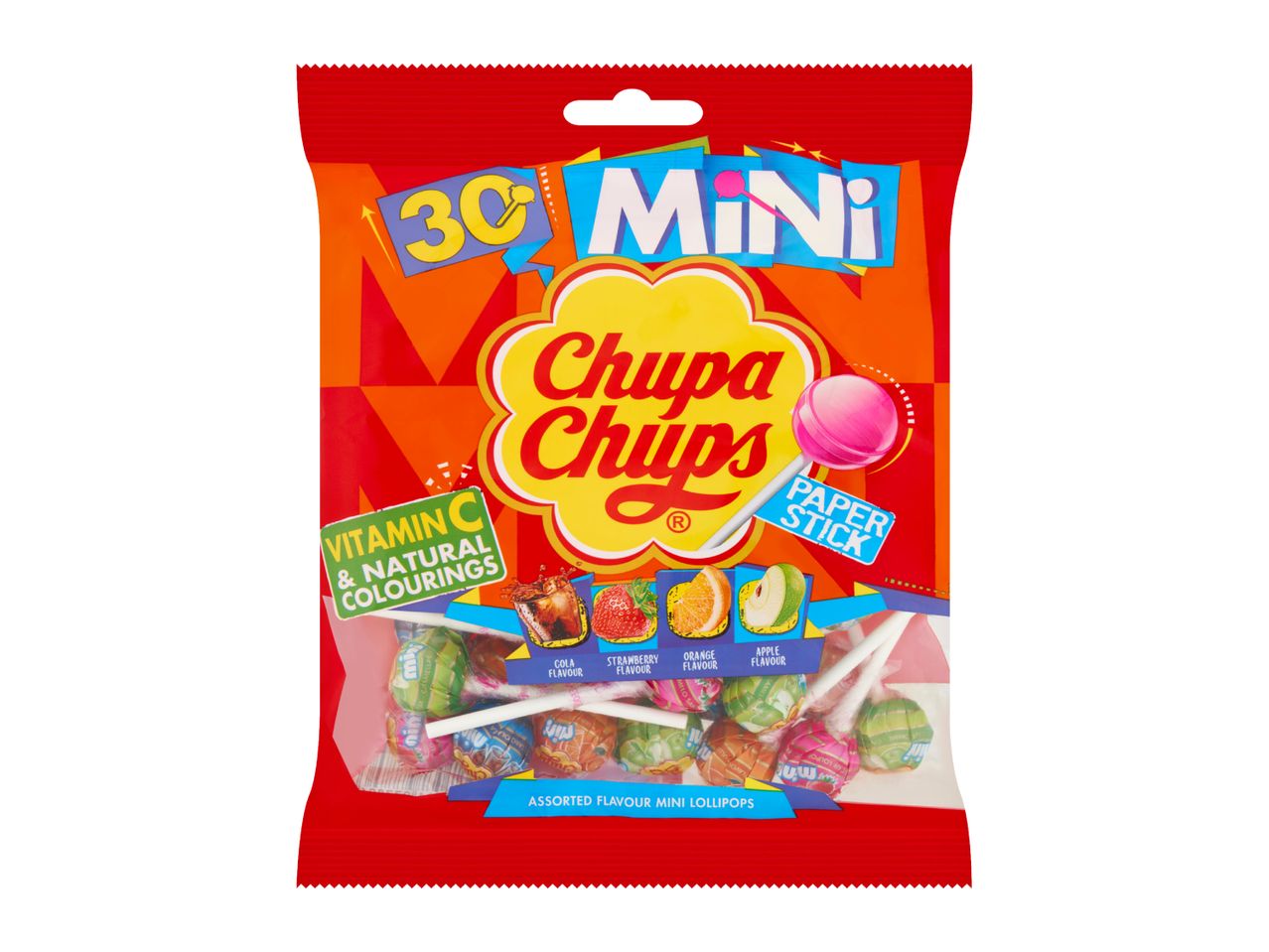 A packet of Chupa Chups Minis on a white background.
