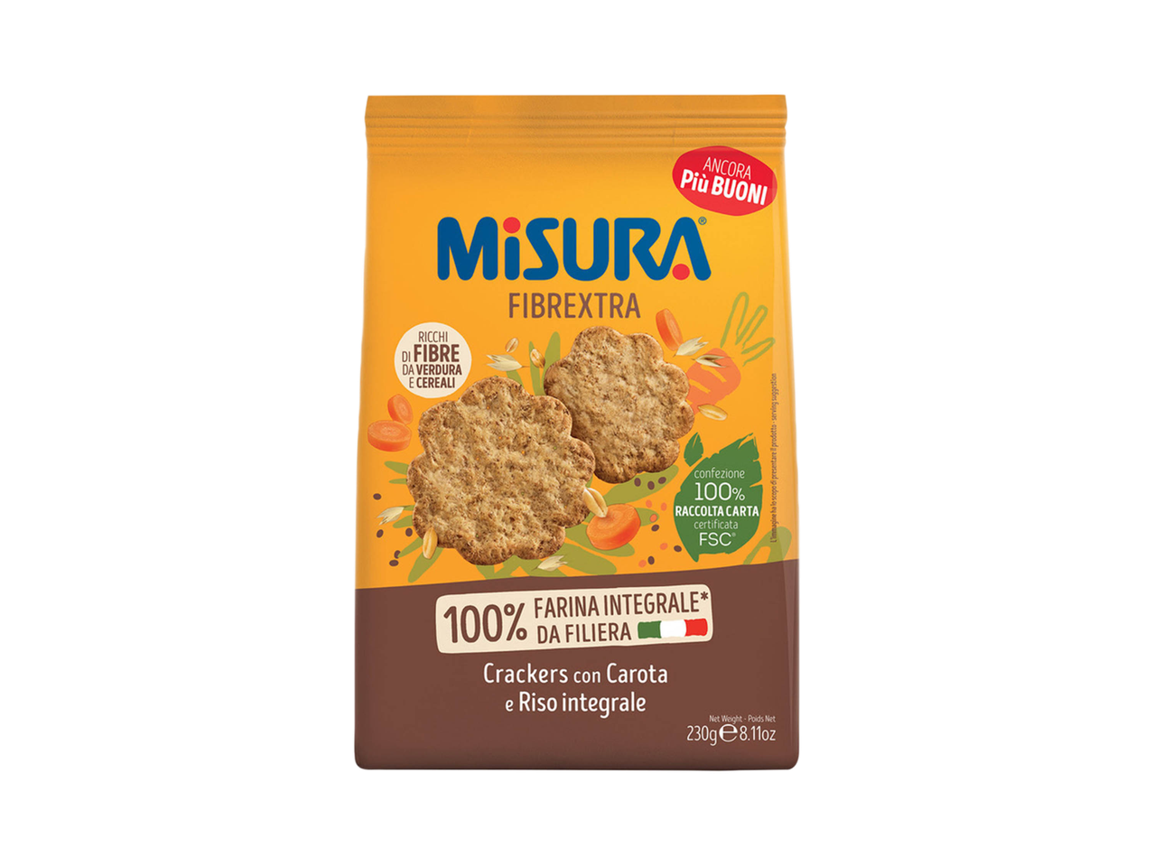 Fibrextra Panetti Riso Integrale e Carota