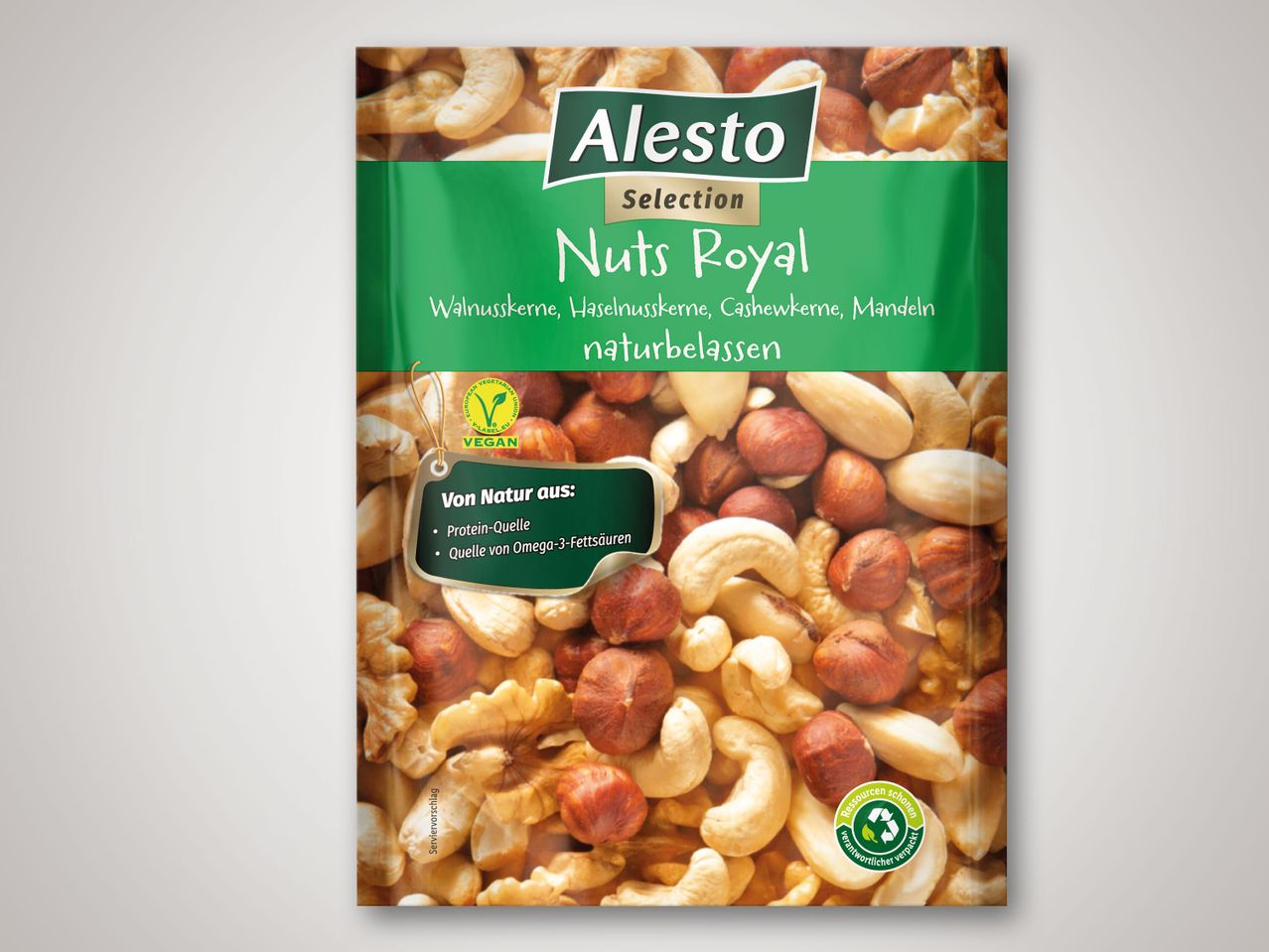 Alesto Selection Nuts Royal: Walnüsse, Haselnüsse, Cashews.