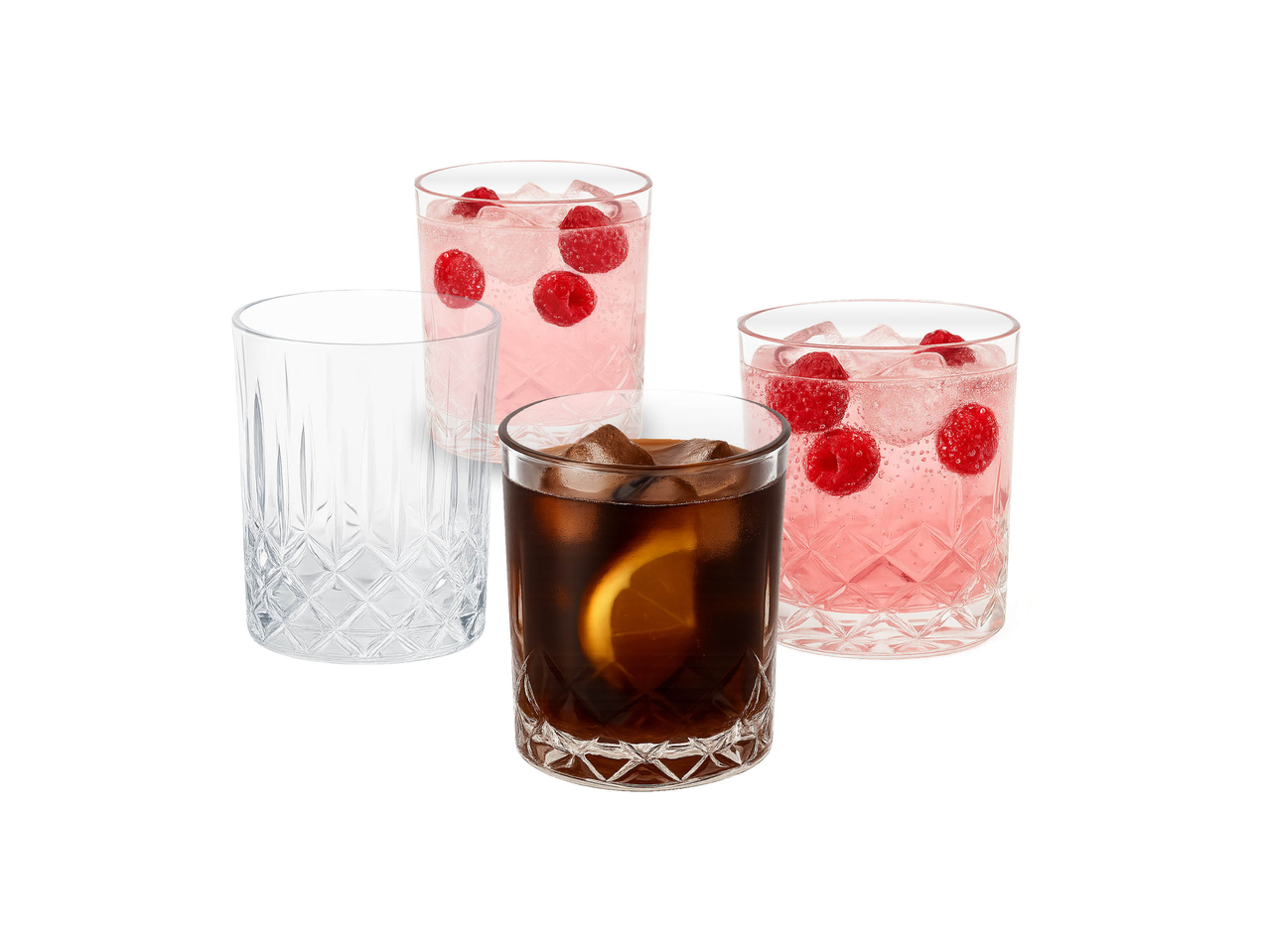 Bicchieri da whisky o long drink, 4 pezzi