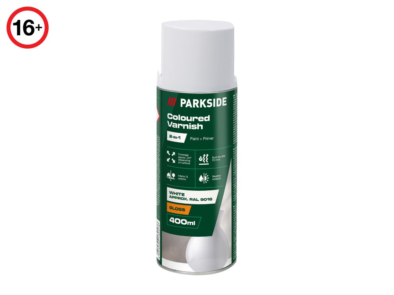 Parkside 400ml White Coloured Varnish