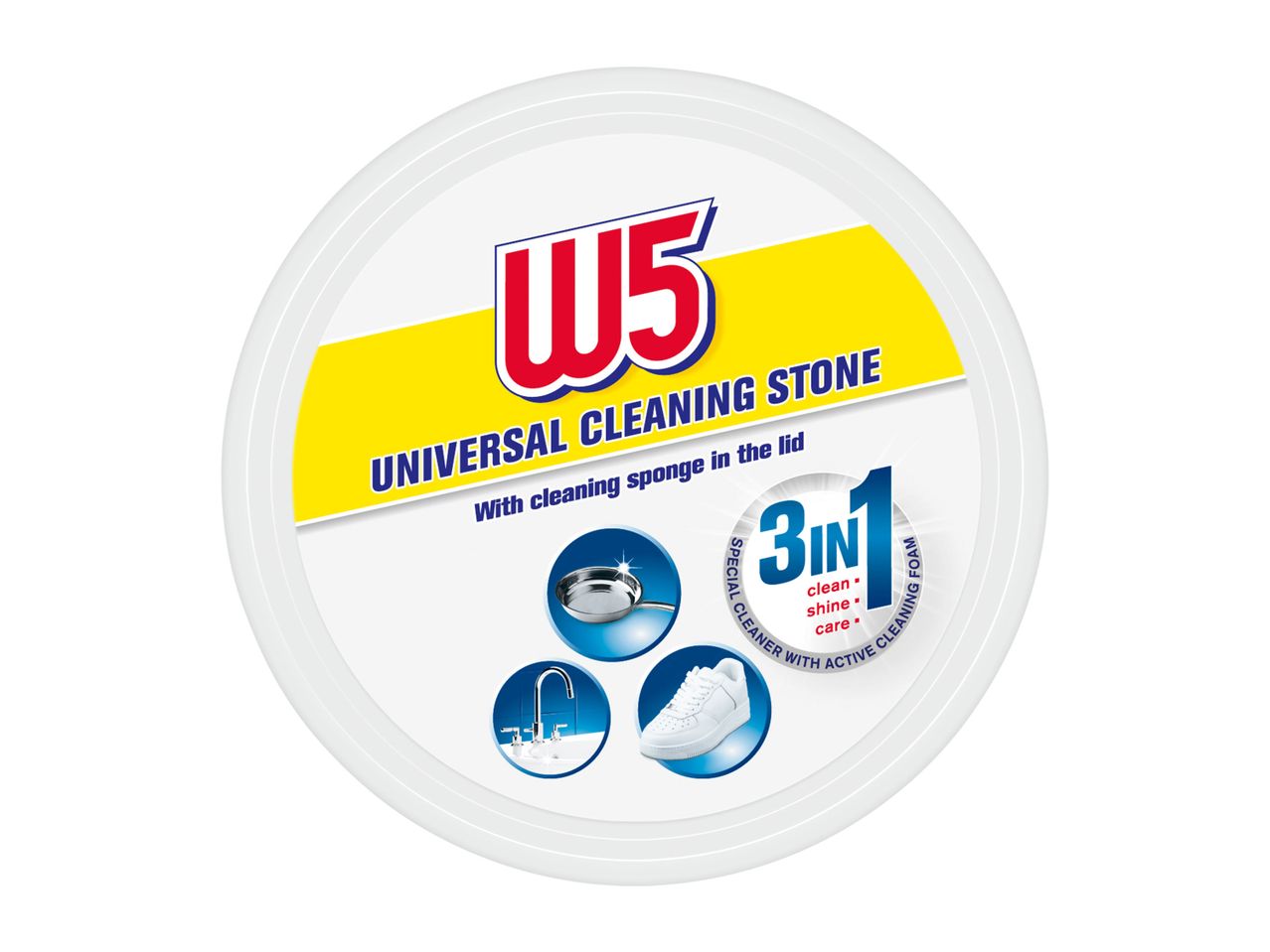 W5 Universal Cleaning Stone: 3-in-1 cleaning solution for various surfaces.