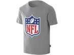 Maglietta grigia NFL con logo a scudo.
