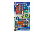 Paw Patrol-themed art set with crayons, pencils, and other supplies.