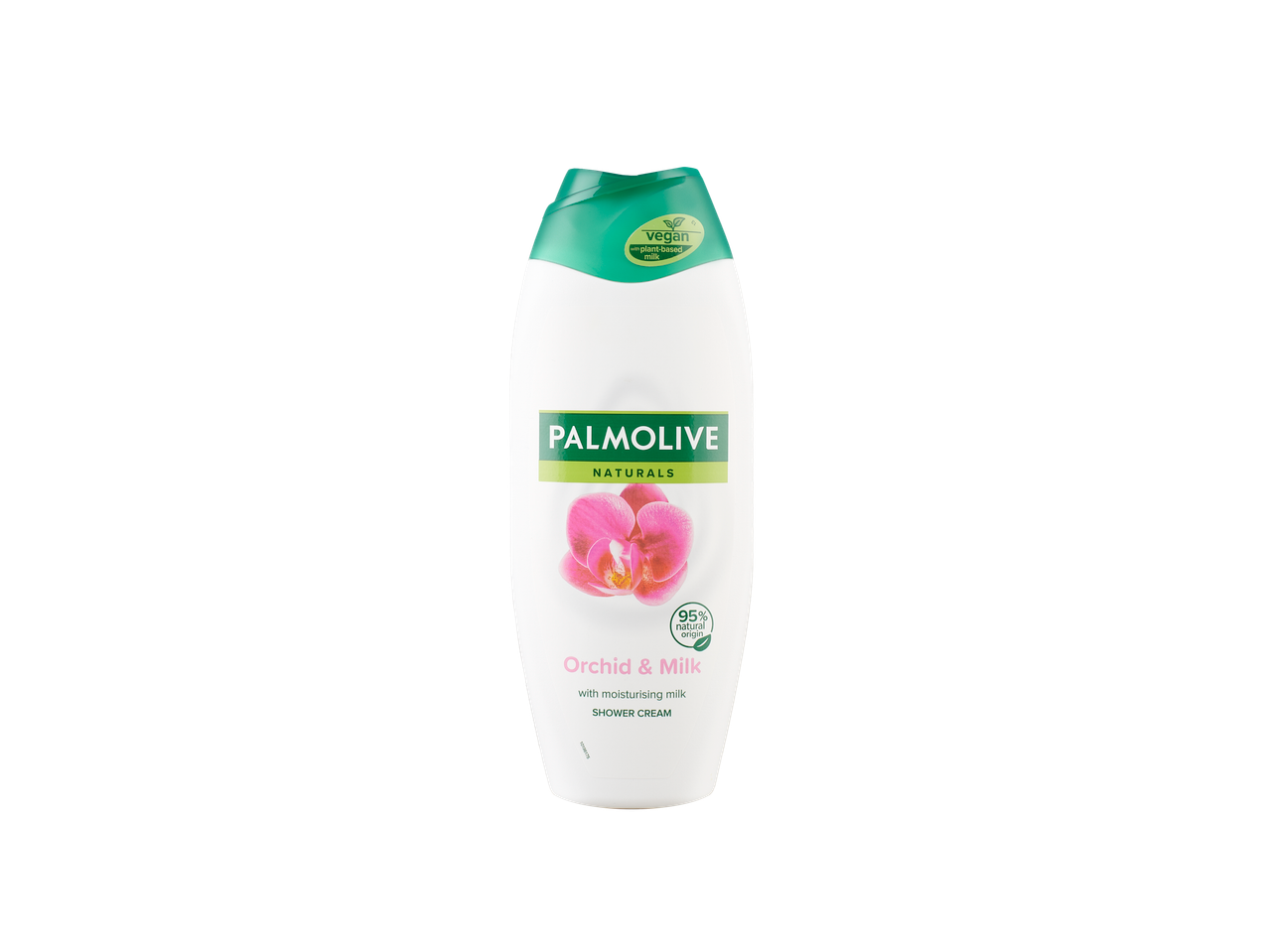Palmolive Naturals dušo želė „Orchid & Milk“ su drėkinamuoju pieneliu.