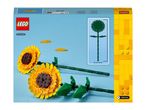 Two yellow sunflower models with green stems, one measuring 24 cm or 9.4 inches.
