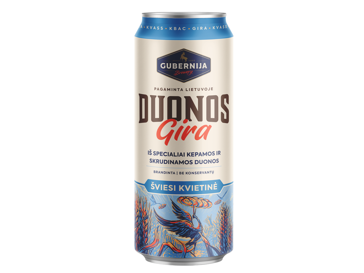 Gubernijos alaus daryklos Duonos Gira: Lengvas kvietinis alus, pagamintas iš specialiai keptos duonos.