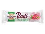 Cerbona Rudi málna ízű, glutén- és laktózmentes vegán müzliszelet.