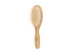 A wooden hairbrush with a white cushion and wooden bristles, featuring the brand 'Cien BEAUTY'.