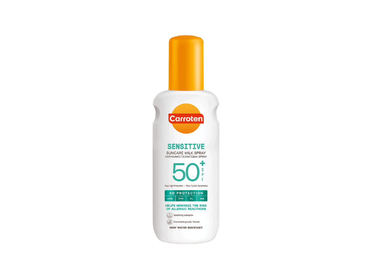 Boca spreja za zaštitu od sunca sa SPF 50+ za osetljivu kožu.