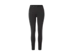 Dunkelgraue Leggings mit gemustertem Bund