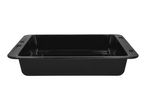 Black rectangular enamel roasting tin with handles