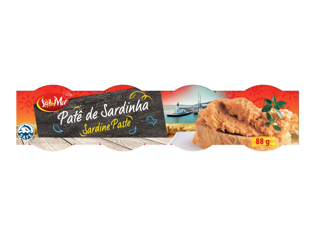 Sol&Mar sardine paste on bread.