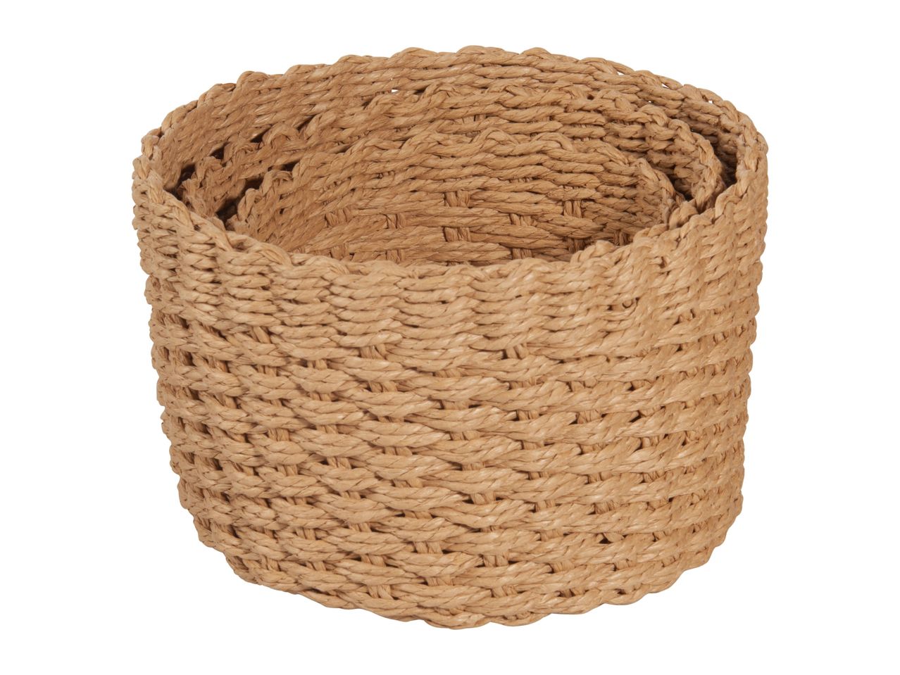 Go to full screen view: Livarno Home Storage Baskets - Set of 3 - Round - Image 3