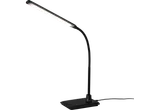 Candeeiro de mesa LED LIVARNO com braço flexível preto e botão iluminado.