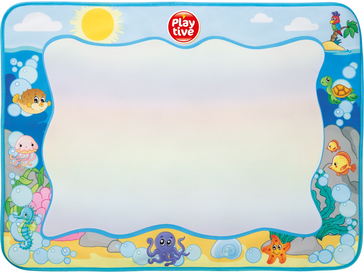Covor de apă Playtive cu design subacvatic pentru desenat.