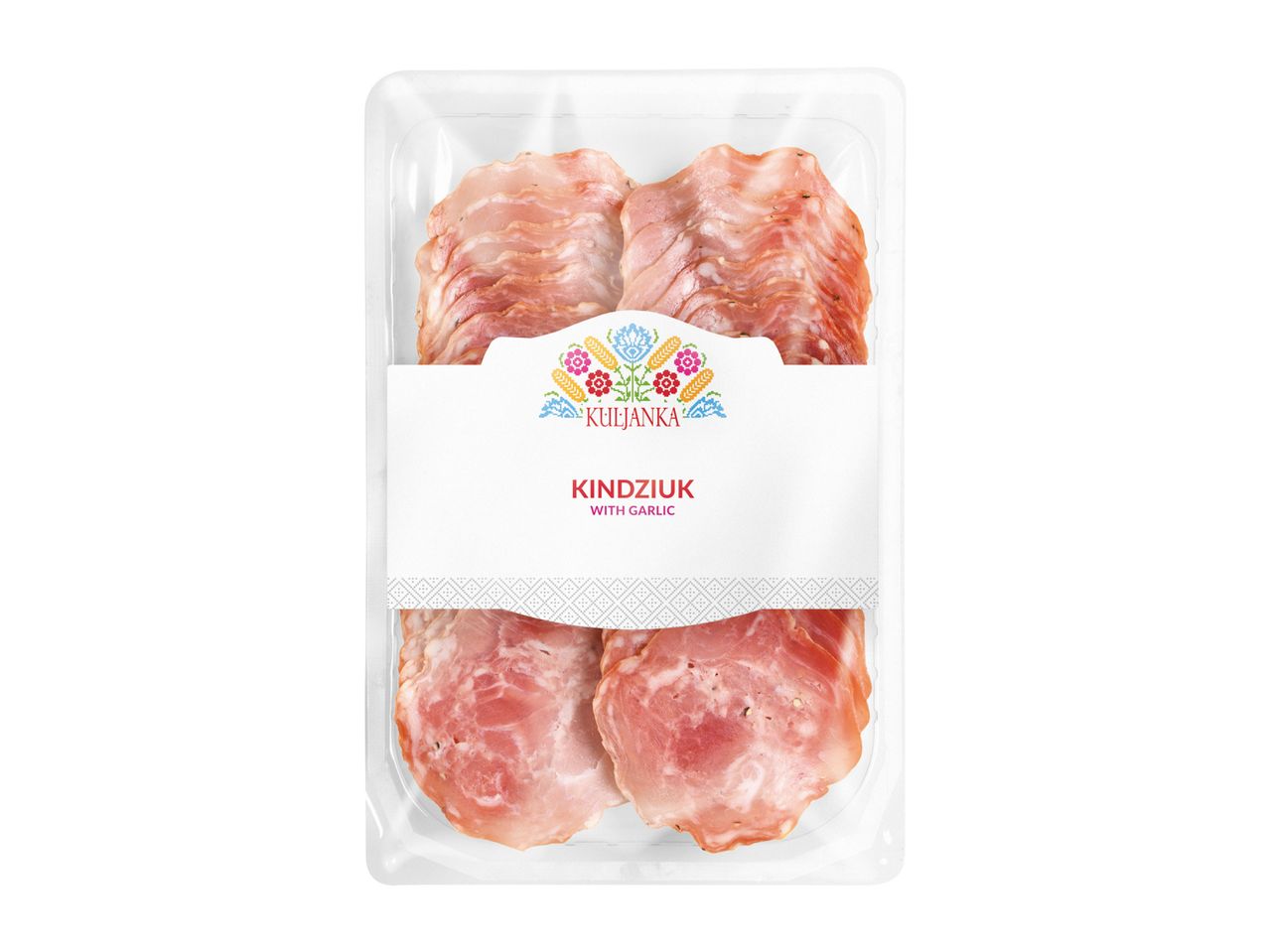 Package of four slices of pre-cooked ham.