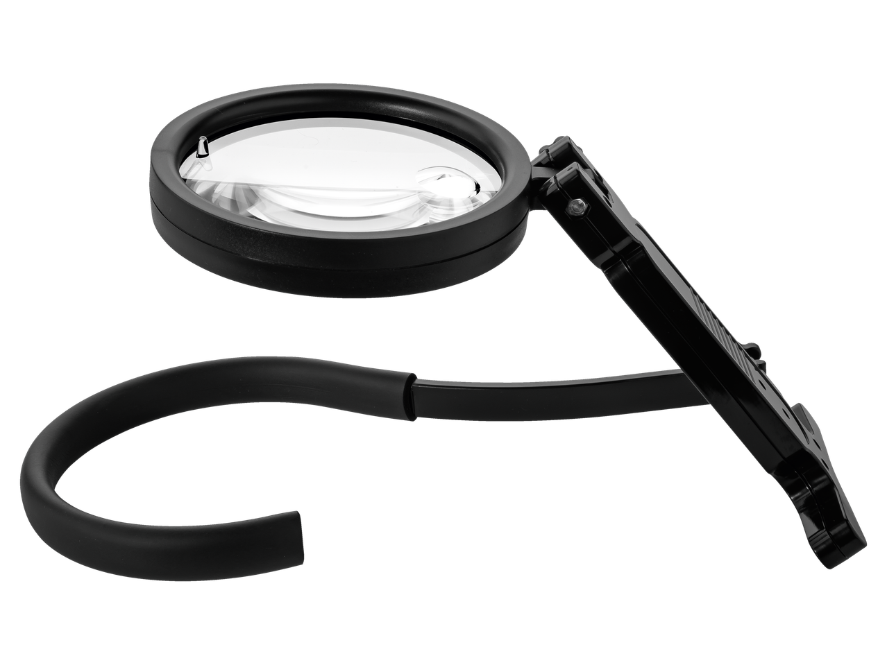 CRELANDO® magnifying glass with foldable stand, ideal for sewing.