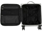Esmara Cabin Case, open, showing interior with mesh pockets and straps
