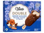Премиум сладолед на клечка Gelatelli Double Moon Walker с шоколад, карамел и пуканки.