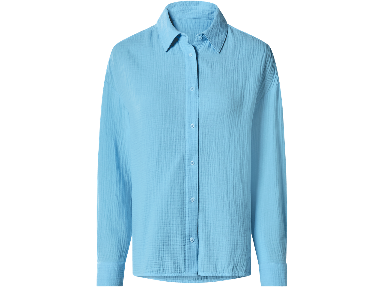 Γυναικείο πουκάμισο μουσελίνας ESMARA σε γαλάζιο χρώμα