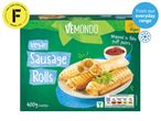 Vemondo Vegan Sausage Rolls: 400g vegan sausages wrapped in flaky puff pastry.