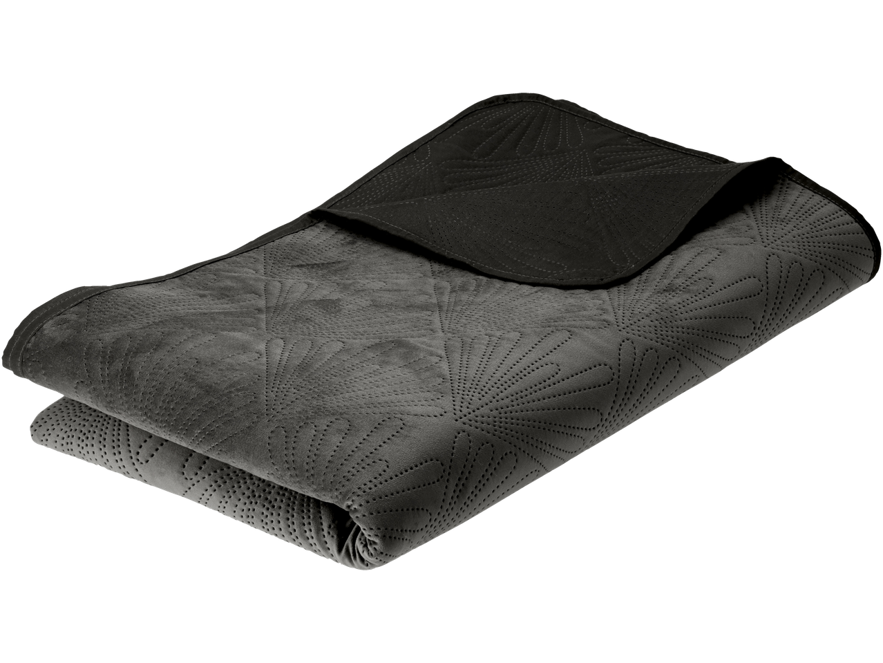 LIVARNO home velours sprei met een gewatteerd patroon.